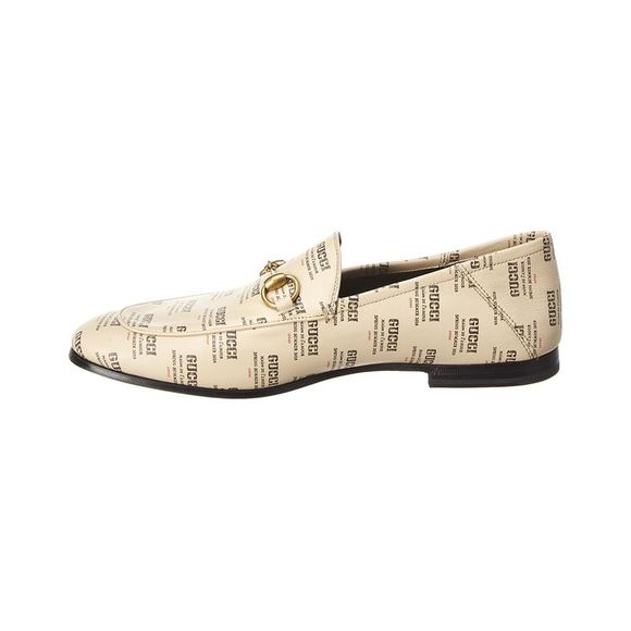 Gucci Stamp Print Leather Loafer - Picture 2 of 5